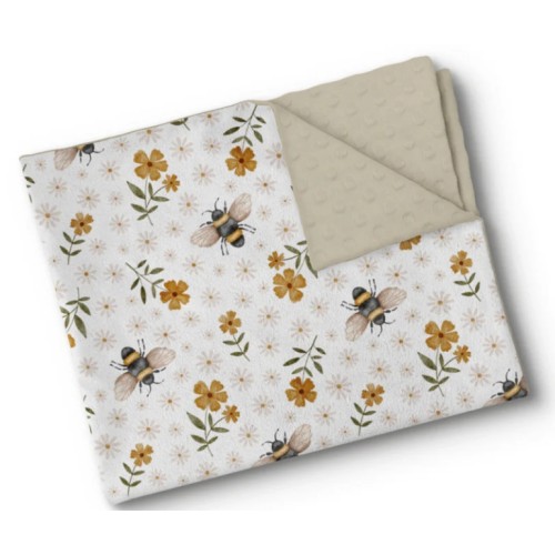 Oleoops - Couverture de Minky - Abeilles butineuses